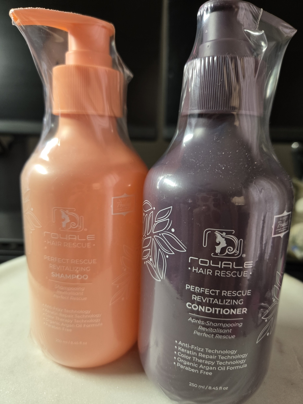NIB Royale Hair Rescue Perfect Rescue Revitalizing Shampoo & Cond